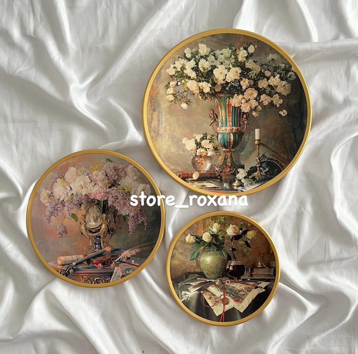 ست دیوارکوب ۳عددی طرح شکوفه های جاویدان