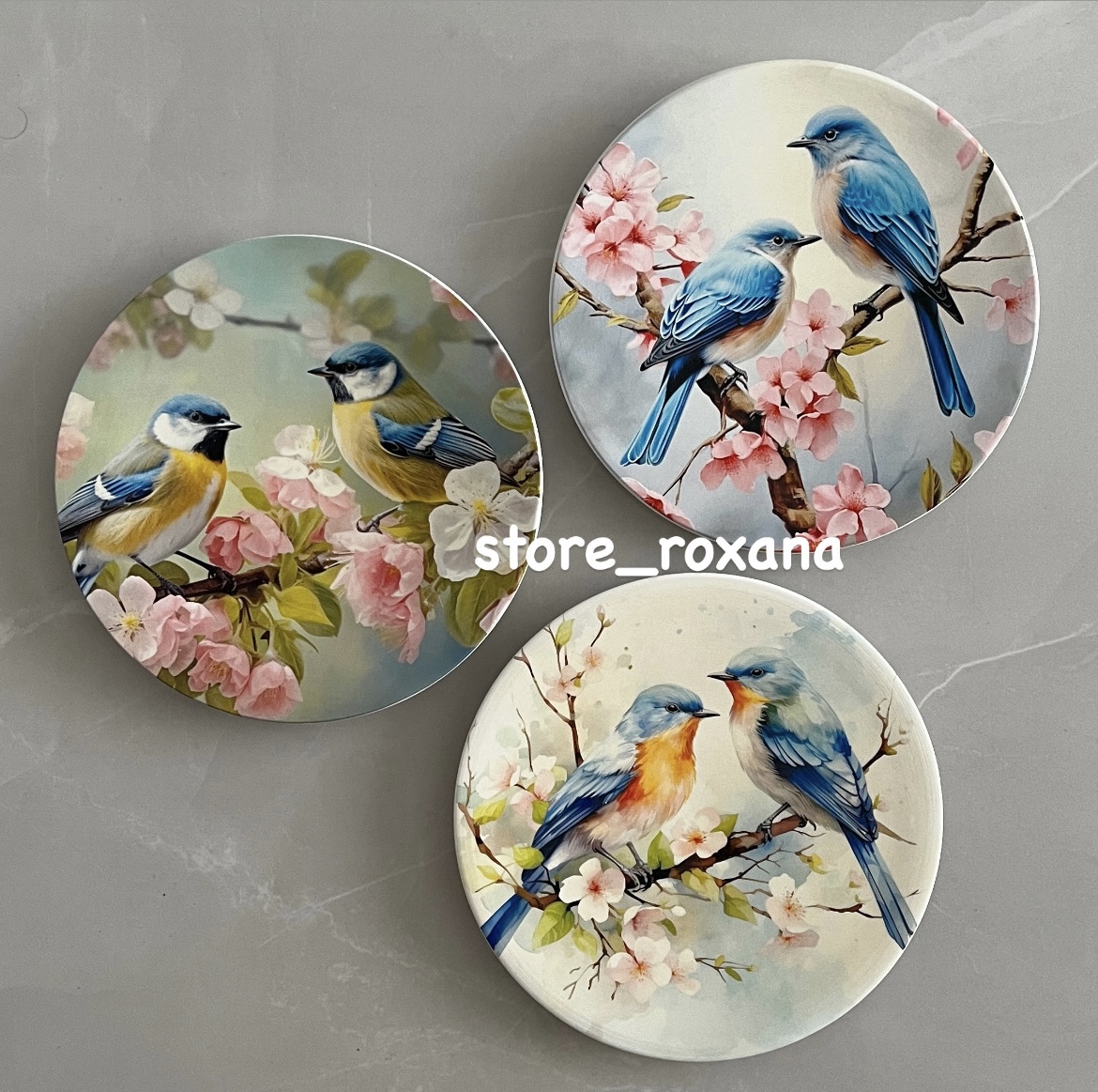 ست ۳عددی دیوارکوب طرح پرنده های عاشق