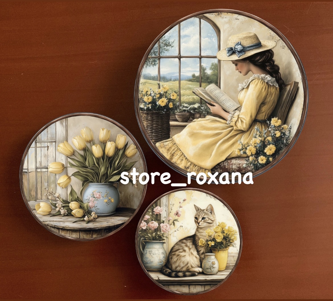 ست دیوارکوب ۳عددی طرح آرامش زرد